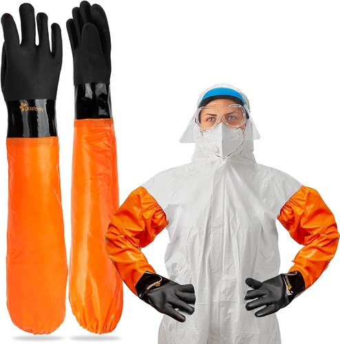 Heavy-Duty Chemical Resistant Gloves - Waterproof & Reusable - Sizes S-XXL - Bild 4 von 11