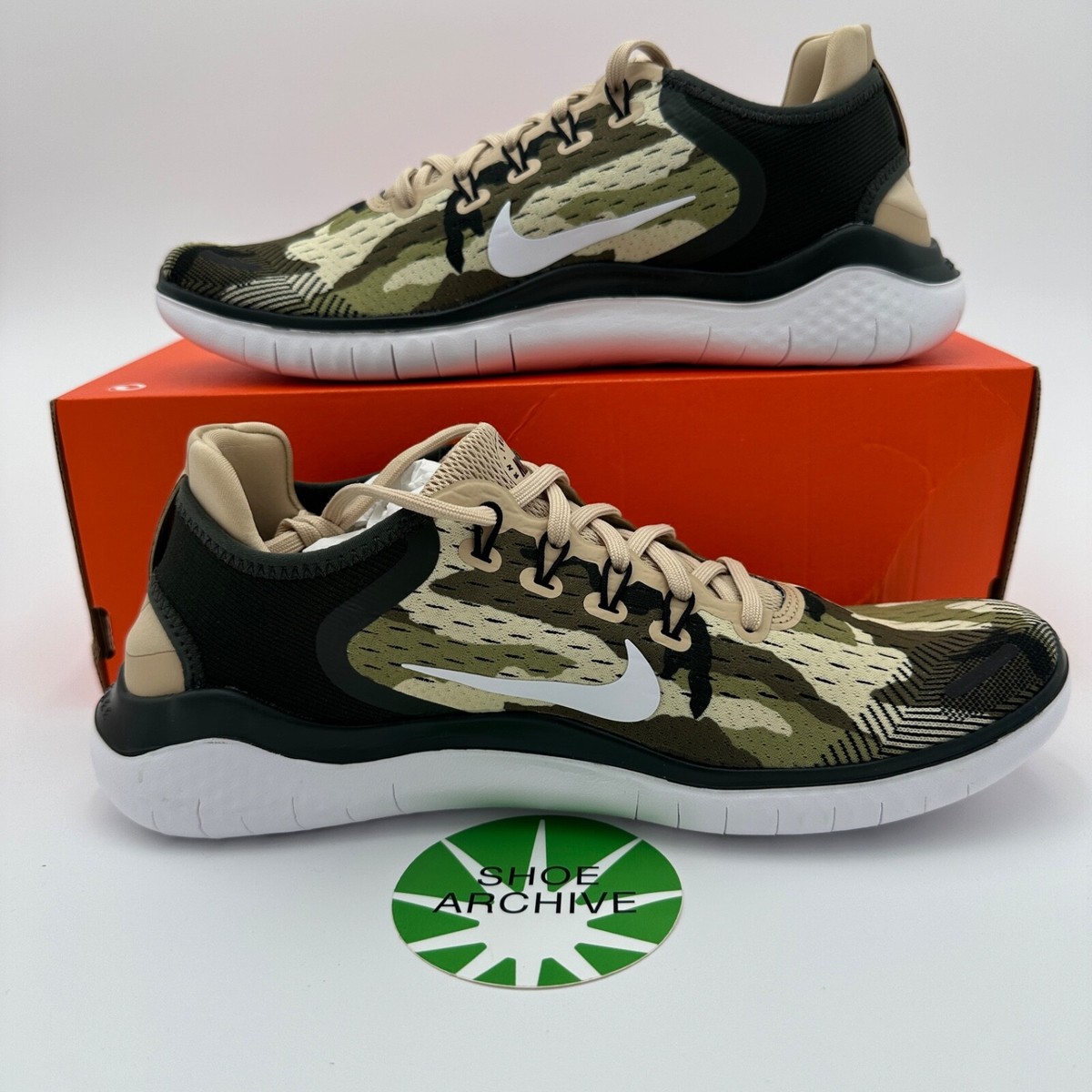 NEW Sz 9-10.5 Nike Free RN Camo Run 2018 GPX Atmosphere Grey