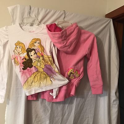 Disney Princess Top Hoodie Set 10-12 Rapunzel Belle Aurora