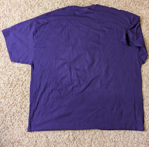 Gildan 5XL Deep Purple Burn Graphic Tee Mens Shirt - Picture 4 of 4