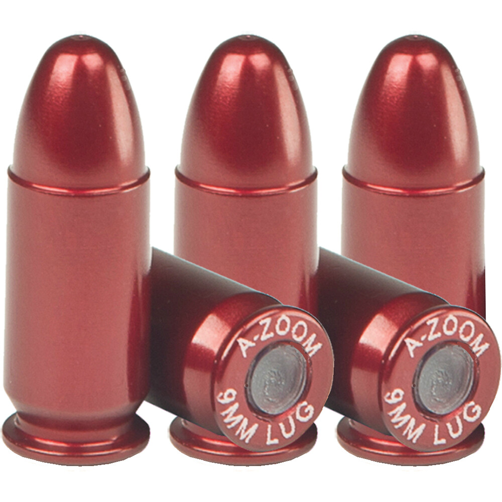 A-Zoom Snap Caps 9mm Luger Precision Metal Snap Cap-Pack of 5