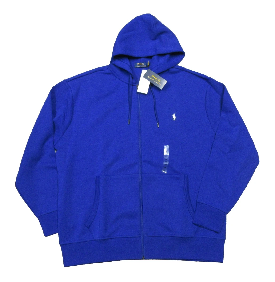 Polo Ralph Lauren Big & Tall Men's Royal Blue Double Knit Full Zip Hoodie