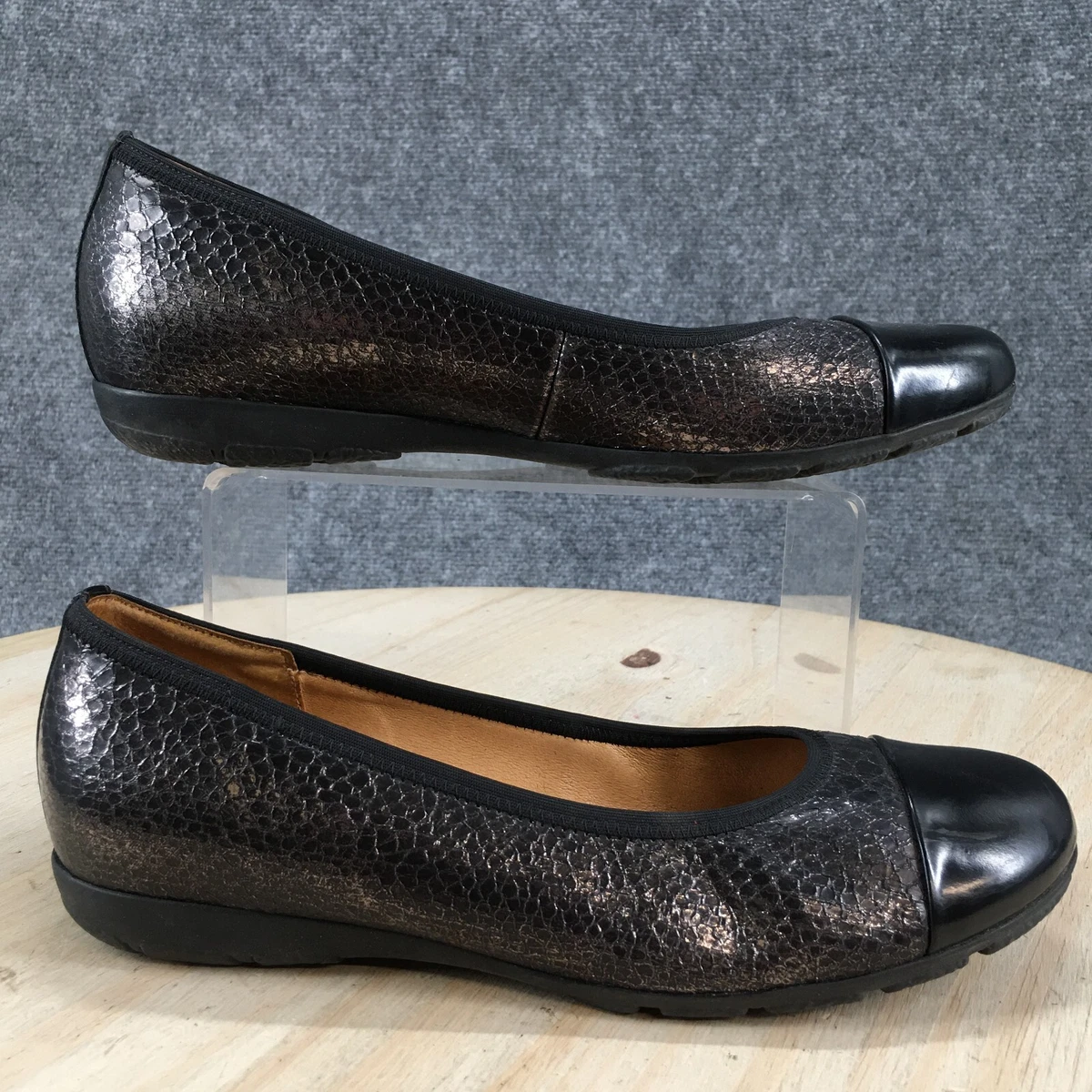 gabor navy flat shoes