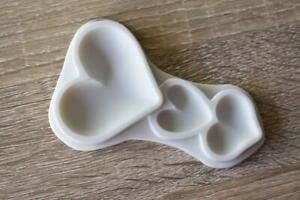 SM779 Heart Frame Silicone Mould Mold Paperclay Cake fondant  Miniature Resin 