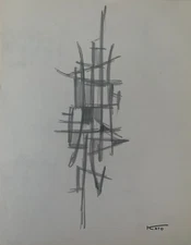 The Japanese Painter Hajime Kato (1925-2000) ABSTRACT COMPOSITION 1960 (368)