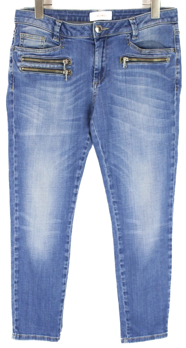 Blue zipper best sale jeans