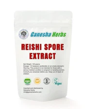 100% PURE ORGANIC RED REISHI  (SHELL-BROKEN) SPORE 20:1 EXTRACT POWDER 100 grams