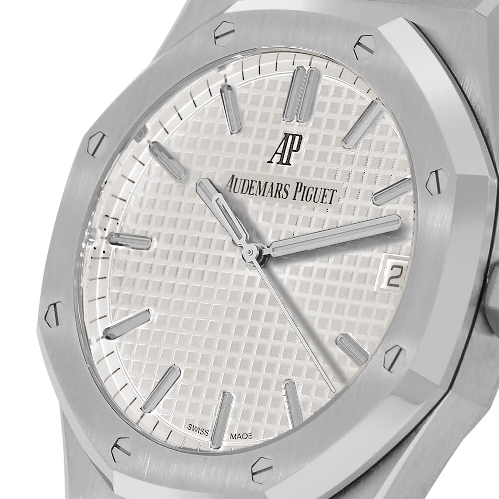 Audemars Piguet Royal Oak Watch White Index Dial Stainless Steel