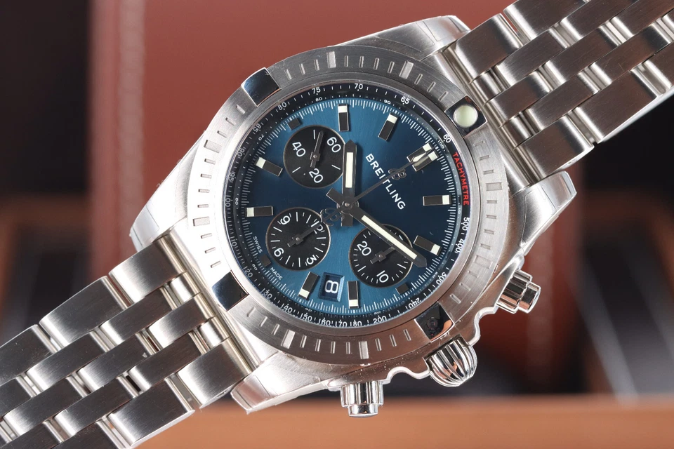 Breitling Chronomat 44mm, Blue Dial - Stainless Steel on Bracelet, AB0115101C1A1 - Image 2 of 4
