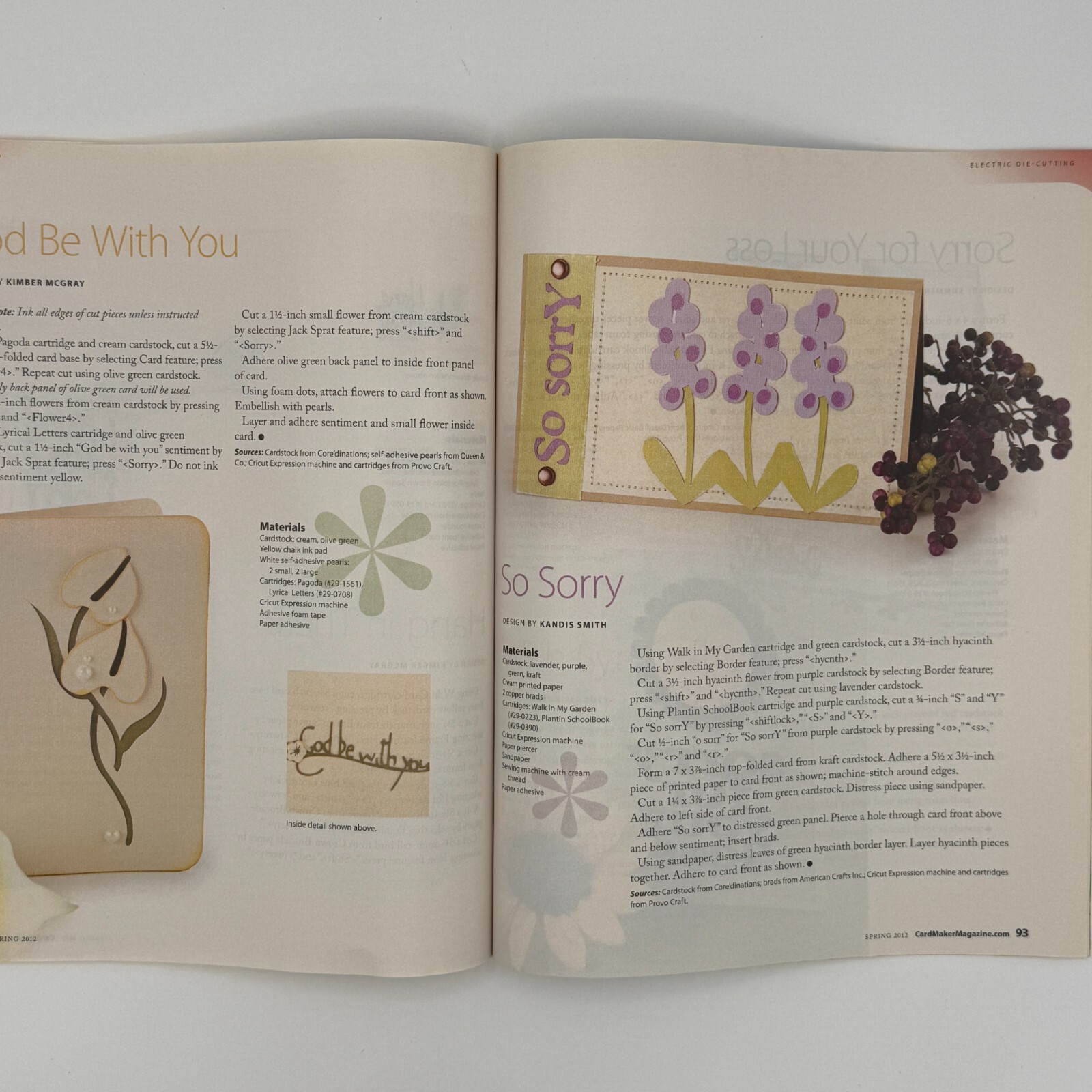 Cardmaker Creative Cuts and Folds for Paper Spring 2012 Die Cutting Embossing+