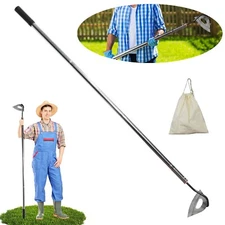 Hoe Garden Tool Adjustable Hollow Gardening Hoe Handle Heavy Duty 55 Inch