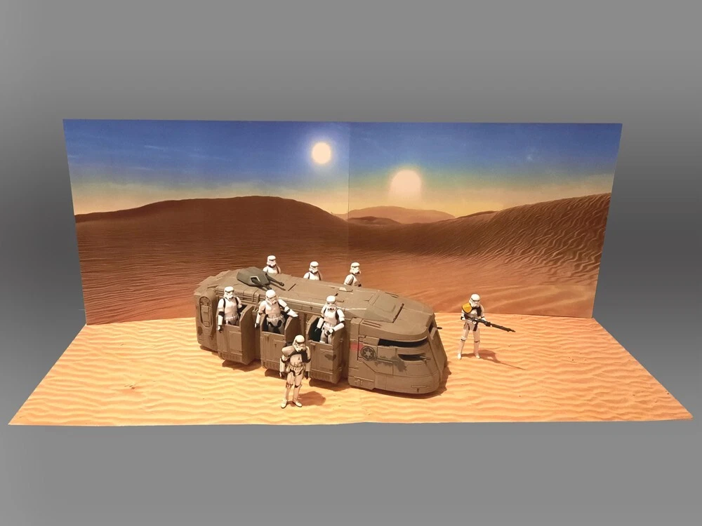 Telón de fondo Dune Sea de gran tamaño Star Wars TVC serie negra Hasbro Kenner