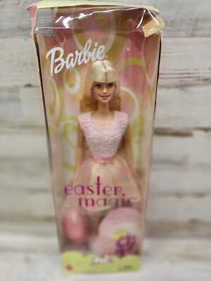 New 2002 Mattel Easter Magic Egg Barbie Doll 55519 Special Edition Dmg Box