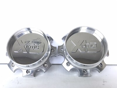 XD KMC CHROME CUSTOM WHEEL CENTER CAP M-1033TJC SET OF 2  