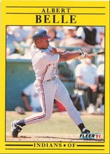 1991 Fleer Update Albert Belle Cleveland Indians #U-16