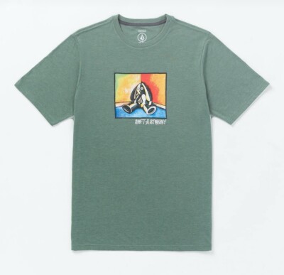 Brand New Volcom Soft And Stoney T-Shirt - Fir Green Heather