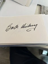 Babe Hiskey  Signed 3x5 index Card