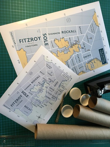 Shipping Forecast Regions, Map, Print, Dark Green, Poster, A4, A3, A2 Poster - Picture 4 of 4
