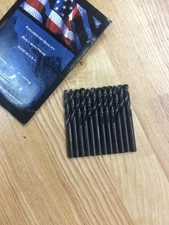 3/16" Stub Black Oxide HSS Drill Bit 135° SP USA RMT 95001868 12 PCS