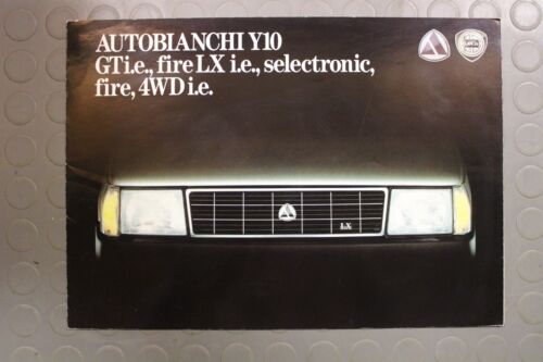 PAMPHLET LANCIA AUTOBIANCHI Y10 GT i.e. Fire LX i.e. Selectronic Fire 4WD i.e. - Picture 1 of 3