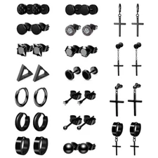 18 Aretes De Hombre Para Ninas Ninos Mujer Modernos Arete Cruz Cristian Pantalla