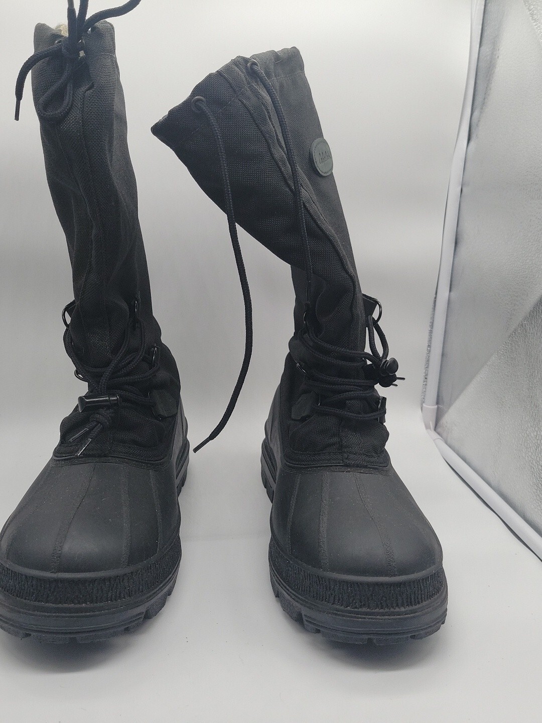 Cabela's Tall Black Insulated Cold Weather Winter Snow Boots Men's Size