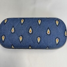 Vera Bradley Hard Shell Clam Eyeglass Case Geometric Excellent Condition-M