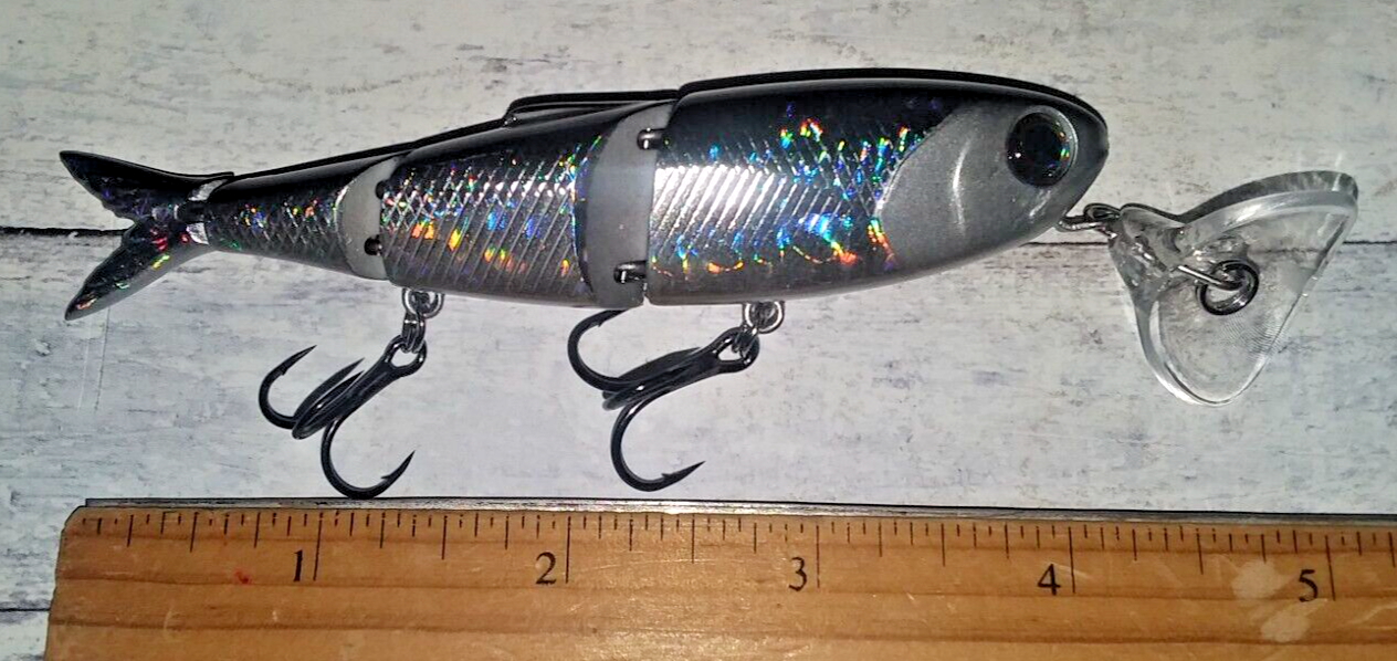 Headbanger Top Water Spitfire Holo Silver 4.5" 1001HBL10002M Fishing