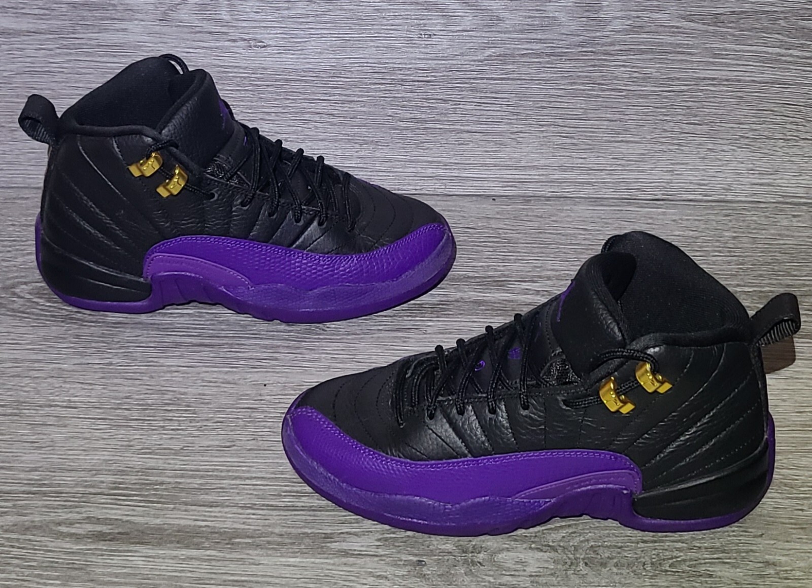 Purple Jordan Retro 12 Black Gold Air Jordan 12 GS Black Metallic