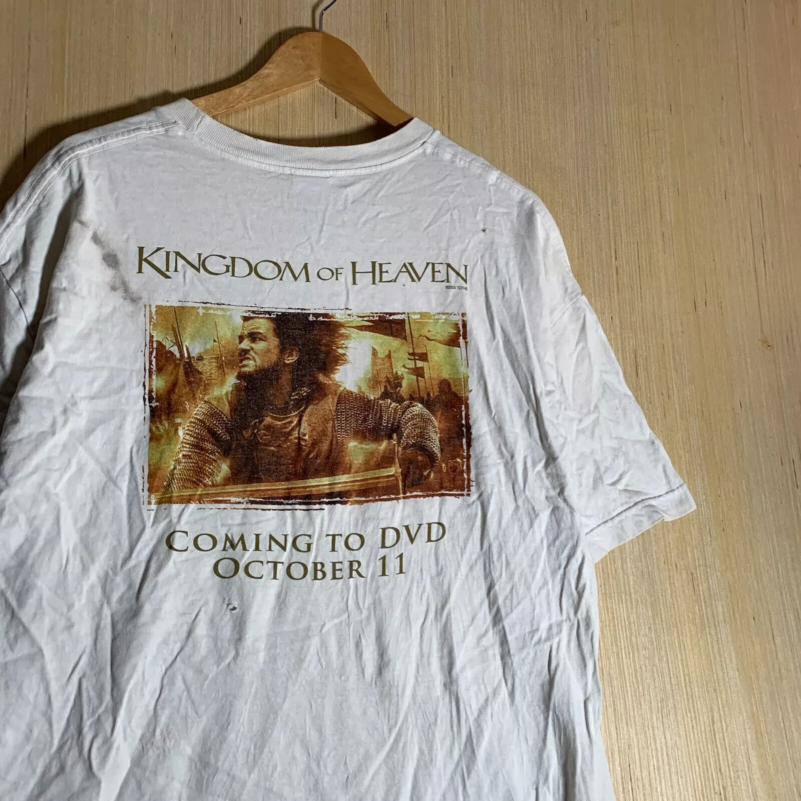 Vintage Kingdom Of Heaven Shirt Adult Extra Large White Short Sleeve Men's Movie