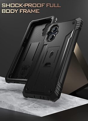 Poetic Case For OnePlus Nord N20 5G Built-in-Screen Kickstand Rugged Cover Black