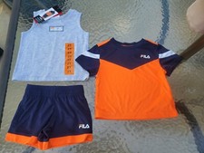 Fila 3-Piece set for boy 2T Orange, Blue and Grey