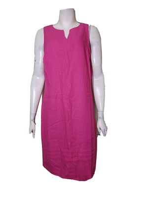 NEW Women's Light Sleeveless Linen Blend Midi Dress, Pink by George UK 16 |  eBay UK