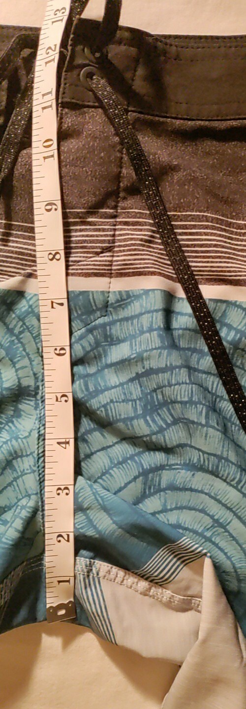 O'Neill Hyperfreak Teal Black Gray Snail Shell Design Board Shorts 33 NWOT RARE image 9