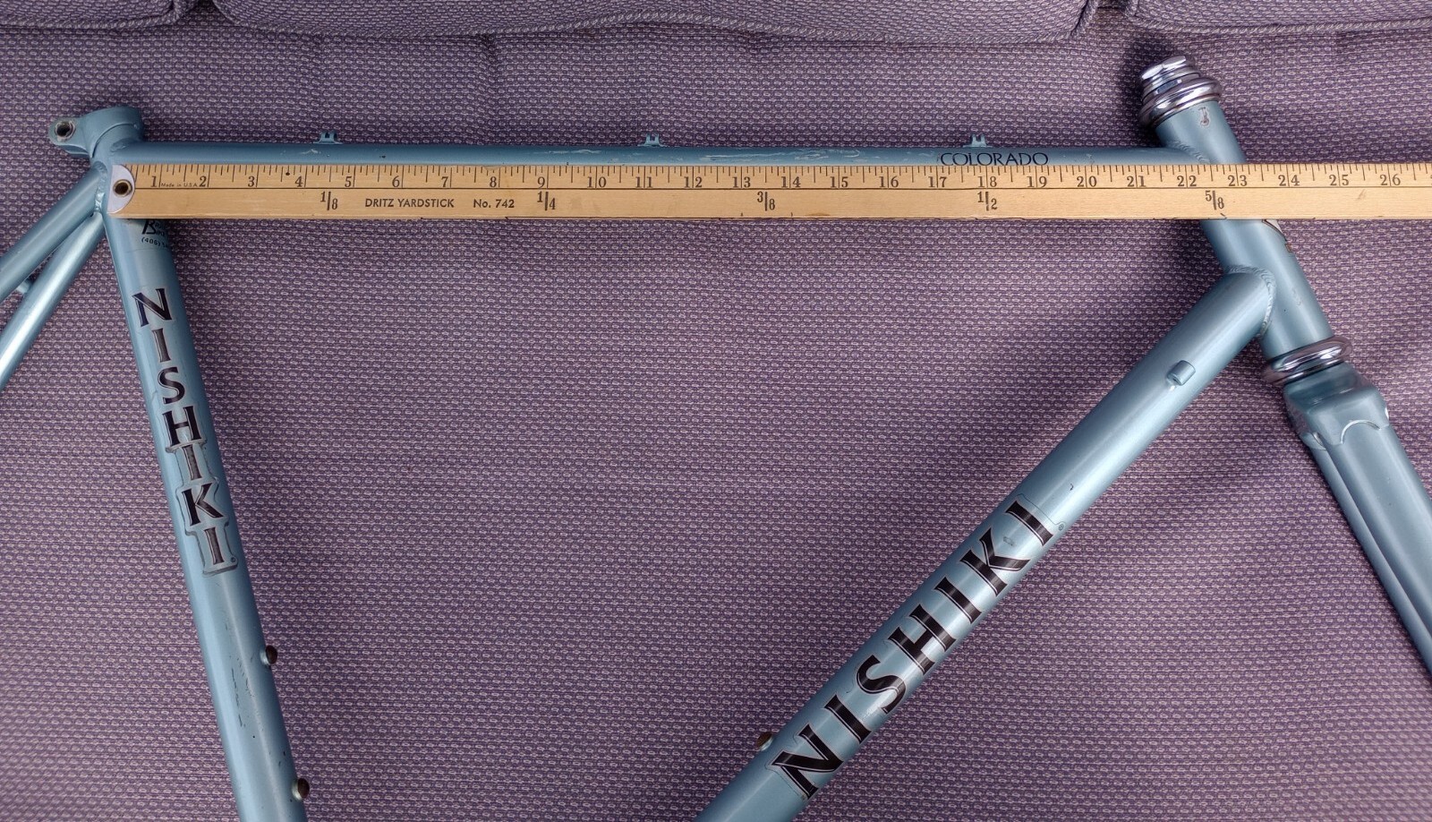 1985 Nishiki Colorado Mountain Bike Frame & Fork Light Blue Vintage Used MTB
