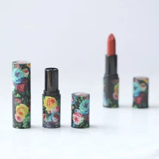 1-50pcs DIY Dia:12.1mm Empty Black Retro Rose Lip Balm Bottles Lip Gloss Tubes