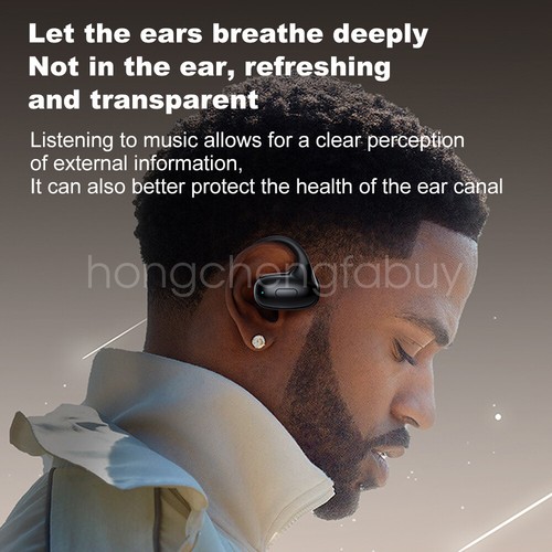 Bluetooth 5.3 Wireless Earpiece Headphones Earbuds Handsfree Headset Open Ear - Zdjęcie 7 z 27