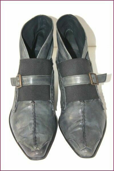 Bottes Everybody Pointues En Cuir Gris - Taille 42, Sanglée élastiquée, Très Bon état