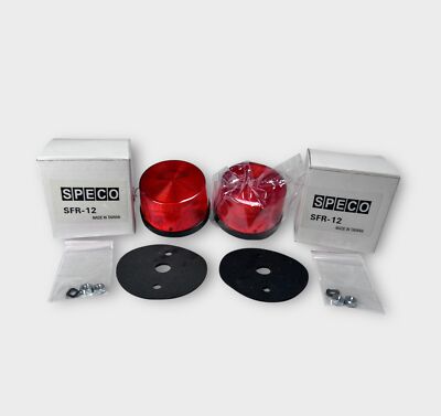 Speco SFR-12, Weatherproof Red Strobe Flasher Light - 2 Pack