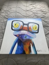 Frog Canvas Hand Painting