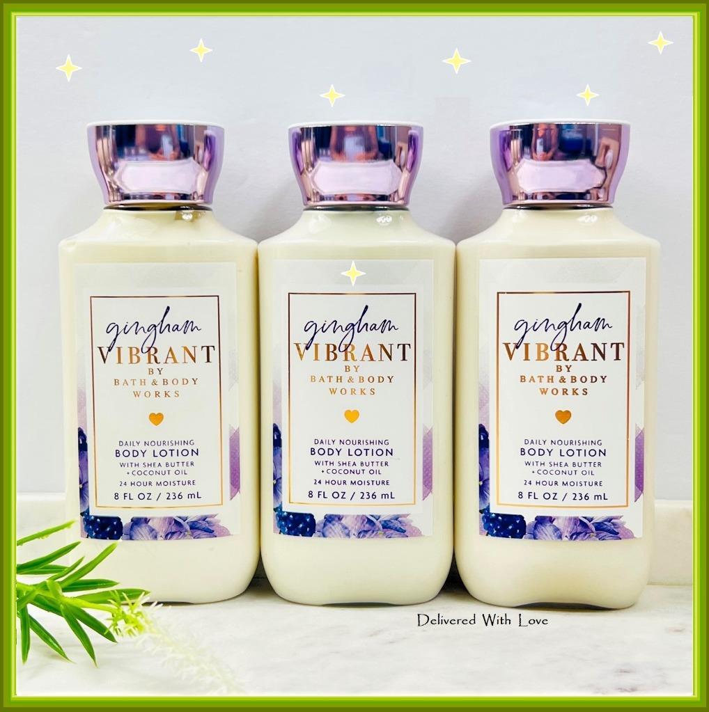 Bath & Body Works GINGHAM VIBRANT Body Lotion 3 Pc Set NEW LOT