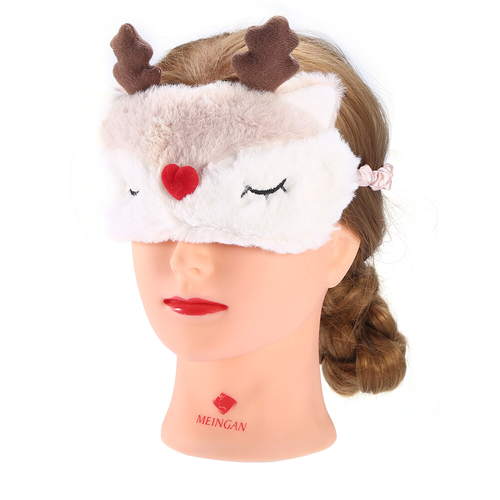 Cute Animal Eye Cover Sleeping Mask Christmas Deer Winter Carton Nap