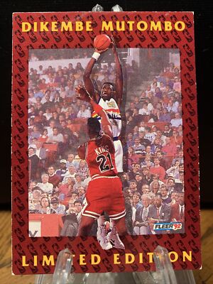 1992 Fleer Limited Edition DIKEMBE MUTOMBO Denver Nuggets #11 of 12