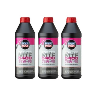 3x Motoröl Motorenöl Liqui Moly 21791 1 Liter Top Tec MTF 5400 75W-90 - 3 Liter