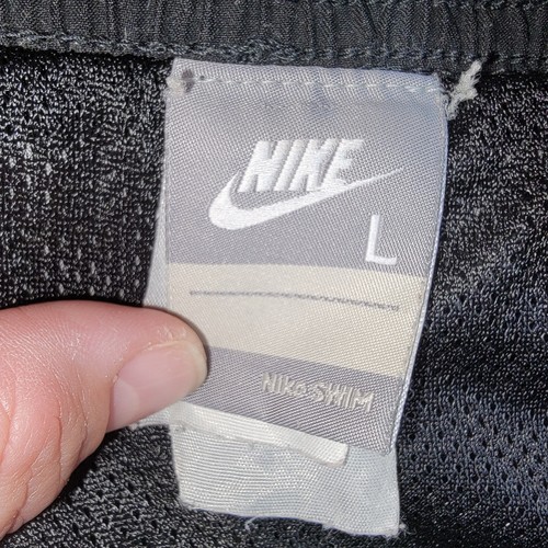 Bañador Nike para hombre talla grande forrado negro blanco rosa logotipo - Imagen 8 de 9