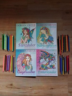 Malbücher von Doreen Virtue, 4 Stück, neuwertig