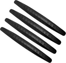 Black Bumper Guard Strip 4 Pack - Anti-Collision Patch Protector for Front and R