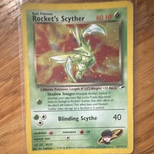 Pokemon TCG WOTC Rocket's Scyther 13/132 Gym Heroes Holo Rare 60HP