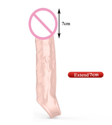 Bigger-Male Penis Extender Enlarge Enhancer Extension Sheath Sleeve Girth Condom - Picture 28 of 33
