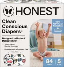 Comfort Dry Disposable Diapers for Sensitive Skin, Hypoallergenic, Big Trucks 